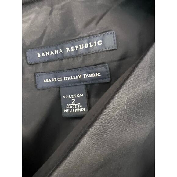 Banana Republic Womens 2 Virgin Wool Sheath Stretch Lined Dark Academia Midi - Picture 8 of 9